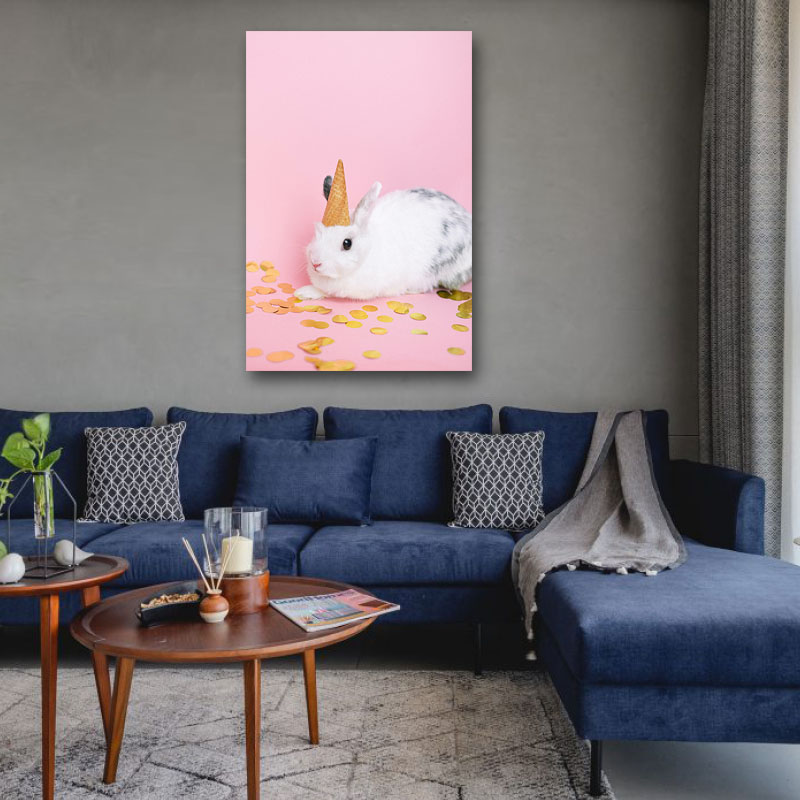 Πίνακας σε καμβά Party Rabbit 2